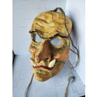Старинная картонажная маска Баба-Яга