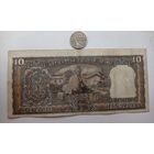 Werty71 Индия 10 рупий 1969 - 1970 100 лет Махатма Ганди банкнота редкая 1 2