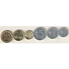 Литва набор 6 монет 1991-2009