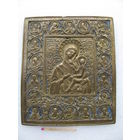 Икона бронзовая Девы Марии с младенцем Иисусом. 115 х 135 х 3,5 мм