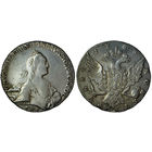 Рубль 1766 г. СПБ-ТI-АШ. Серебро. С рубля, без минимальной цены. Биткин# 197.