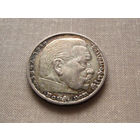 5 рейхс марок 1936 E Гинденбург Серебро 0.900 13.88 g (по каталогу)