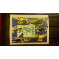 Транспорт, воздушный флот, самолеты, авиация, фауна, птицы, блок, Гана, 1998