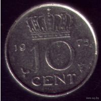 10 центов 1975 год Нидерланды