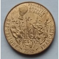 Франция 10 франков 1982 г. 100 лет со дня смерти Леона Гамбетта. В холдере