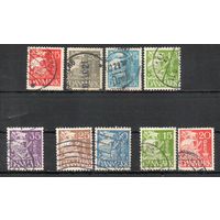 Стандартный выпуск Дания 1927/1940 годы 9 марок