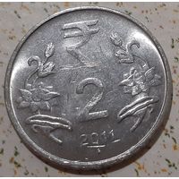 Индия 2 рупии, 2011 Мумбаи (10-3-9)