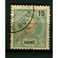 Португальские колонии - Гвинея - 1913 - Надпечатка REPUBLICA на 15R - [Mi.128] - 1 марка. Гашеная.  (Лот 141BE)