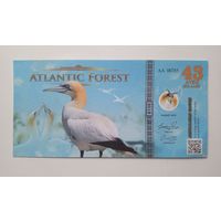 Банкнота Atlantic Forest/Атлантический Лес. 43 доллара, 2019 г. UNC.