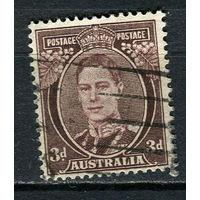 Австралия - 1937/1949 - Король Георг VI 3P - [Mi.A143C] - 1 марка. Гашеная.  (Лот 11EX)-T25P1