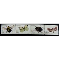 1984 Португалия Азорские острова 365C-368Cstrip Насекомые - бабочки 12,00 евро