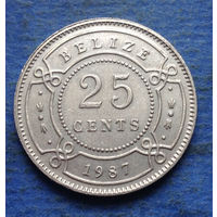 Белиз 25 центов 1987