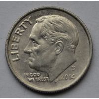 США, 10 центов (1 дайм), 2014 г. D
