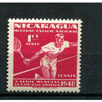 Никарагуа - 1949 - Теннис 1С. Авиамарка - [Mi.997] - 1 марка. MNH.  (Лот 50FJ)-T25P18