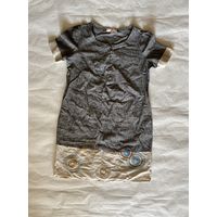 Винтажное дизайнерское платье, бренд Gharani Strok London, лен и хлопок, размер XL