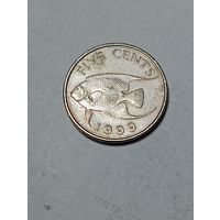 Бермуды 5 центов 1999 года .