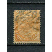 Королевство Италия - 1863 - Виктор Эммануил II 10С - [Mi.17] - 1 марка. Гашеная.  (Лот 26DX)-T2P24