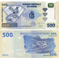 Конго 500 франков  2013 год  UNC