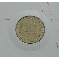 Франция 10 сантимов 1980 в холдере
