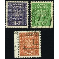 Герб Польши 1928 год серия из 3-х марок