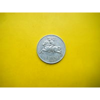 Литва 2 цента 1991г.