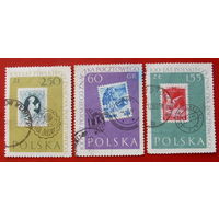 Польша. 100 лет польской филателии. ( 3 марки ) 1960 года.