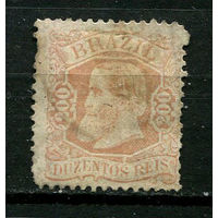 Бразилия - 1882/1883 - Император Бразилии Педру II - 200R - [Mi.A52] - 1 марка. Гашеная.  (Лот 57BV)