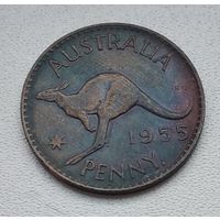 Австралия 1 пенни, 1955 Точка после "PENNY"  8-6-4