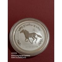 Австралия, 50 центов 2002, год лошади, серебро 999.