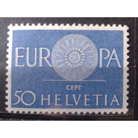 Швейцария 1960 Европа, концевая Михель-1,2 евро