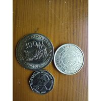 Индонезия 100 рупий 1978, Ямайка 1 доллар 2008, Филиппины 1 песо 2013-32