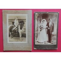 Фото кабинет-портреты эмигрантов 1. "Девочка на лошади"; 2. "Свадьба", 1920-1930-е гг., Америка, Канада