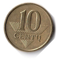 Литва. 10 центов. 2008 г.