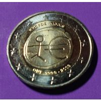 2 евро 2009 Кипр 10 лет валютному союзу