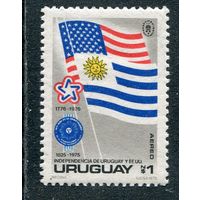 Уругвай. Флаг Уругвая и США. Филвыставка
