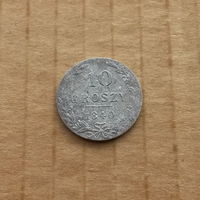 Российская империя, Царство Польское, 10 грошей 1840 г., MW, биллон