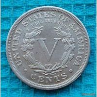 США 5 (V) центов 1891 года