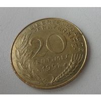 20 сантим Франция 1997 г.в.