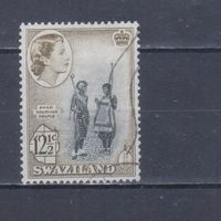 [830] Британские колонии.Свазиленд 1961. Елизавета II.Одежда,костюмы. Гашеная марка.