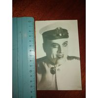 Старинное фото Капитан с курительной трубкой.