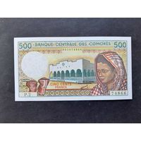 500 франков 1986 года. Коморские острова. UNC