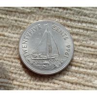 Werty71 Багамские острова 25 центов 1966 Корабль Королева