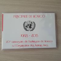 Монако 2 евро 2013 "20 лет со дня вступления Монако в ООН" BU в буклете