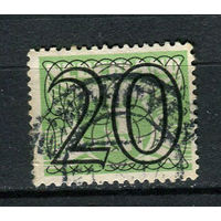Нидерланды - 1940 - Цифры. Надпечатка нового номинала 20С на 3С - [Mi.363] - 1 марка. Гашеная.  (Лот 33DX)-T2P24