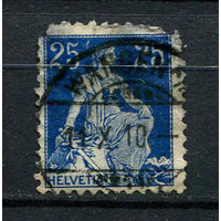 Швейцария - 1908/1940 - Гельвеция 25C - [Mi.103x] (есть тонкое место) - 1 марка. Гашеная.  (Лот 95CB)