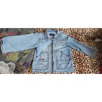 Куртка джинсовая на молнии для девочек