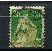 Швейцария - 1908/1940 - Гельвеция 35C - [Mi.105x] - 1 марка. Гашеная.  (Лот 96CB)