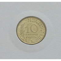 Франция 10 сантимов 1968 в холдере