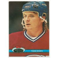 Коллекция TOPPS Stadium Club 1991 // НХЛ // Montreal Canadiens // #340 Todd Ewen