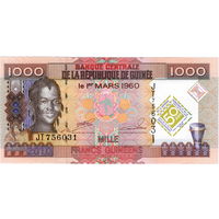 Гвинея, 1000 франков, 2010 г., юбилейные, UNC